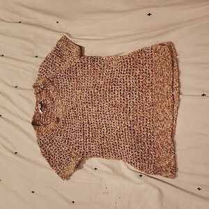 Cabi 196 Sorbet Colorful Open Weave Short Sleeve Sweater Top size S